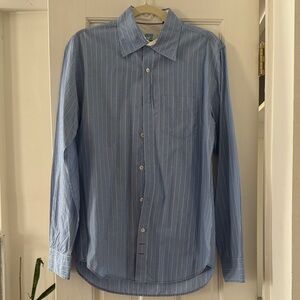 7 For All Mankind Light Blue Pinstripe Dress Shirt